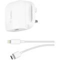 Type-C Charger Belkin WCA003my04WH USB-C Charger with USB-C to Lightning Cable - White