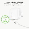 Type-C Charger Belkin WCA003my04WH USB-C Charger with USB-C to Lightning Cable - White