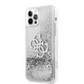 CG MOBILE Guess Liquid Glitter Big 4G Hard Case, Easy Access to All Ports, Anti-Scratch, Shock-Absorption & Drop Protection Back Cover Compatible for iPhone 12 / 12 Pro ( 6.1" )