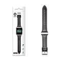 Green Lion Genuine Leather Watch Strap Compatible for Apple Watch 40mm, Fit & Comfortable Replacement Wrist Band, Adjustable Straps - Black