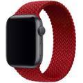 Green Lion Braided Solo Loop Strap, Ergonomic Design Fit & Comfortable Replacement Wrist Band Compatible for Apple Watch 38/40mm - Wine Red