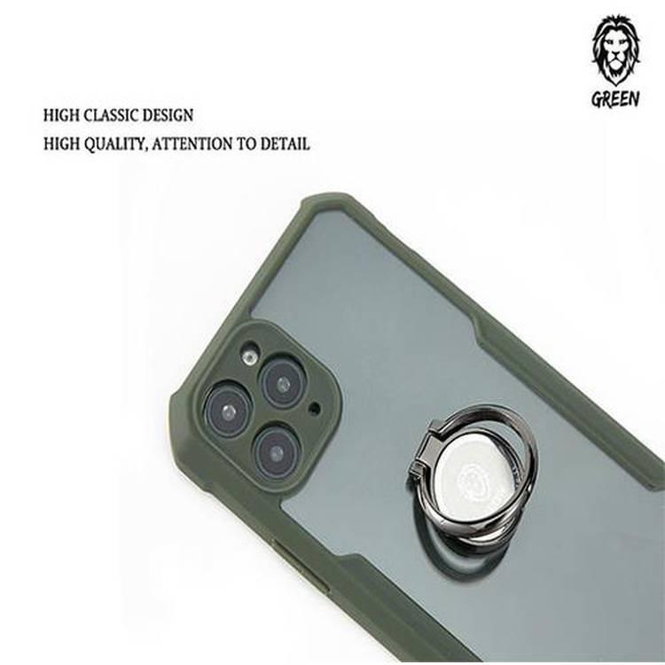 Green Lion Stylishly Tough Shockproof Case with Ring, Anti-Drop, High Classic Design, 360 Protection, Anti-Scratch, Shock-Absorption