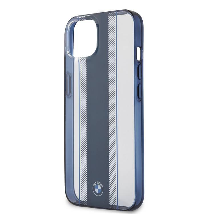 CG MOBILE BMW PC/TPU Hard Case Navy Tire Stripe & Navy Edges Compatible for iPhone 13 Pro Max (6.7") Easy Access to All Ports, Anti-Scratch - Transparent