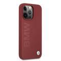 CG MOBILE BMW Liquid Silicone Case Tone On Tone Metal Logo Compatible for iPhone 13 Pro (6.1") Easy Access to All Ports, Anti-Scratch - Red