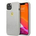 CG MOBILE Ferrari Real Carbon Hard Case Metal Logo Compatible for iPhone 13 (6.1") Scratches Resistant, Easy Access to All Ports