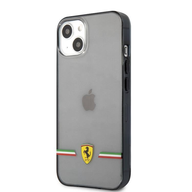 CG MOBILE Ferrari Transparent Case Italia Wings Print Logo Compatible for iPhone 13 (6.1") Scratches Resistant, Easy Access to All Ports