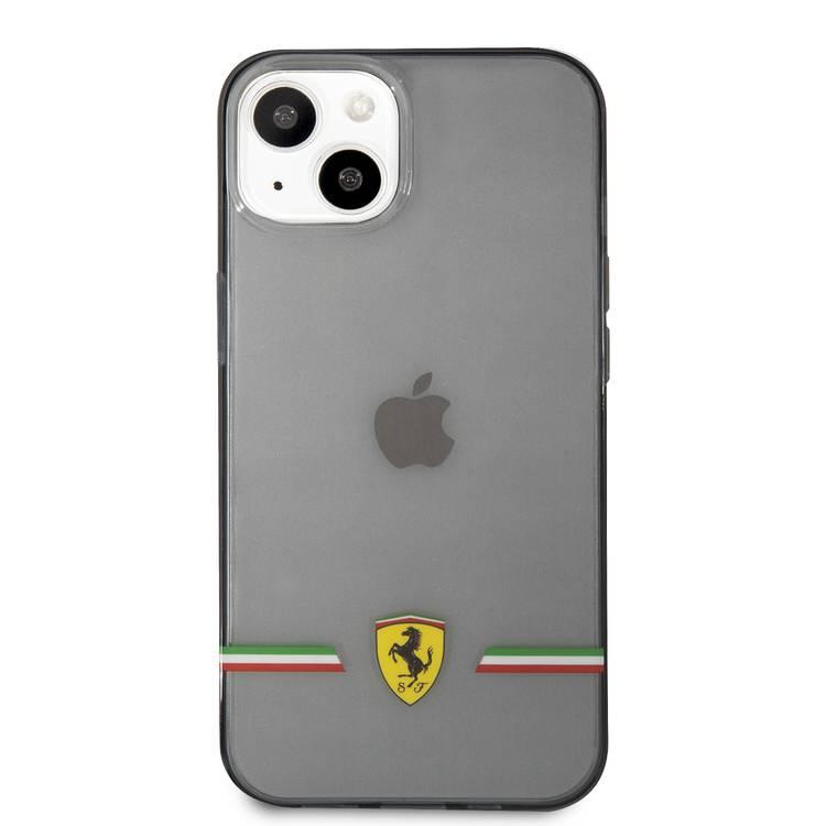 CG MOBILE Ferrari Transparent Case Italia Wings Print Logo Compatible for iPhone 13 (6.1") Scratches Resistant, Easy Access to All Ports