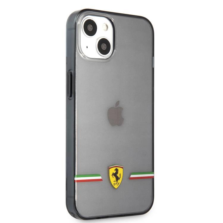 CG MOBILE Ferrari Transparent Case Italia Wings Print Logo Compatible for iPhone 13 (6.1") Scratches Resistant, Easy Access to All Ports