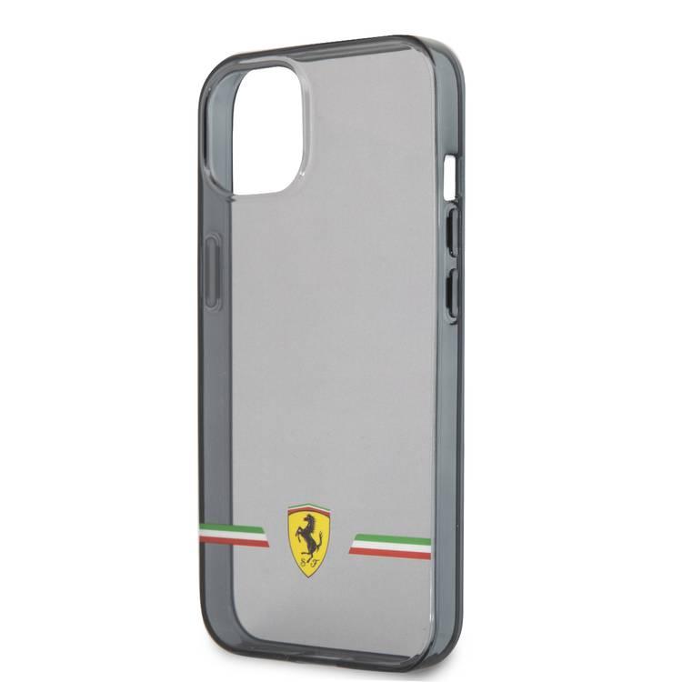 CG MOBILE Ferrari Transparent Case Italia Wings Print Logo Compatible for iPhone 13 (6.1") Scratches Resistant, Easy Access to All Ports