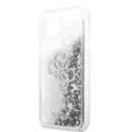 CG MOBILE Guess Liquid Glitter Case with 4G Electroplated Logo Compatible for iPhone 13 Mini (5.4") Anti-Scratch, Easy Access to All Ports, Shock Absorption