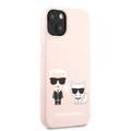 CG MOBILE Karl Lagerfeld Liquid Silicone Case Karl & Choupette Compatible for iPhone 13 Pro Max (6.7") Anti-Scratch, Easy Access to All Ports, Drop Protection & Shock Absorption Back Cover Suitable with Wireless Charging Officially Licensed