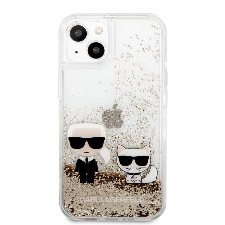 CG MOBILE Karl Lagerfeld Liquid Glitter Case Karl & Choupette Compatible for iPhone 13 Pro Max (6.7") Easy Access to All Ports, Anti-Scratch, Shock Absorption & Drop Protection Back Cover Suitable with Wireless Charging Officially Licensed