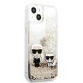 CG MOBILE Karl Lagerfeld Liquid Glitter Case Karl & Choupette Compatible for iPhone 13 (6.1") Easy Access to All Ports, Anti-Scratch, Shock Absorption & Drop Protection