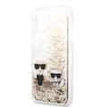 CG MOBILE Karl Lagerfeld Liquid Glitter Case Karl & Choupette Compatible for iPhone 13 (6.1") Easy Access to All Ports, Anti-Scratch, Shock Absorption & Drop Protection