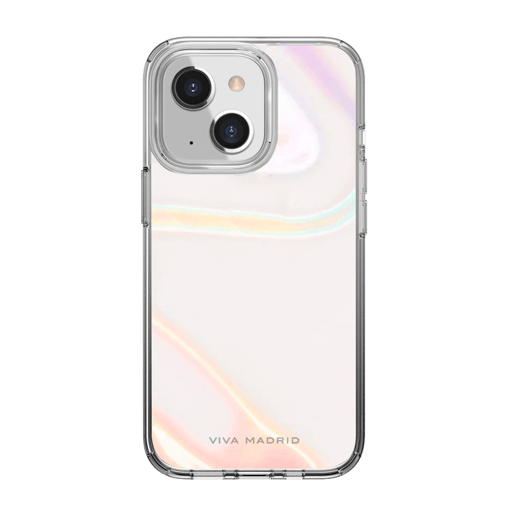 Viva Madrid Aura Bubbly Hybrid TPU/PC Air Pockets Case with Iridescent Soap Bubble Design Compatible for iPhone 13 (6.1") Scratch Resistant, 360º Bumper Full Protection