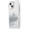 Viva Madrid Glamor Hybrid TPU/PC Case with Glitter Crystals & Beads - iPhone 13 -  Clear / Silver