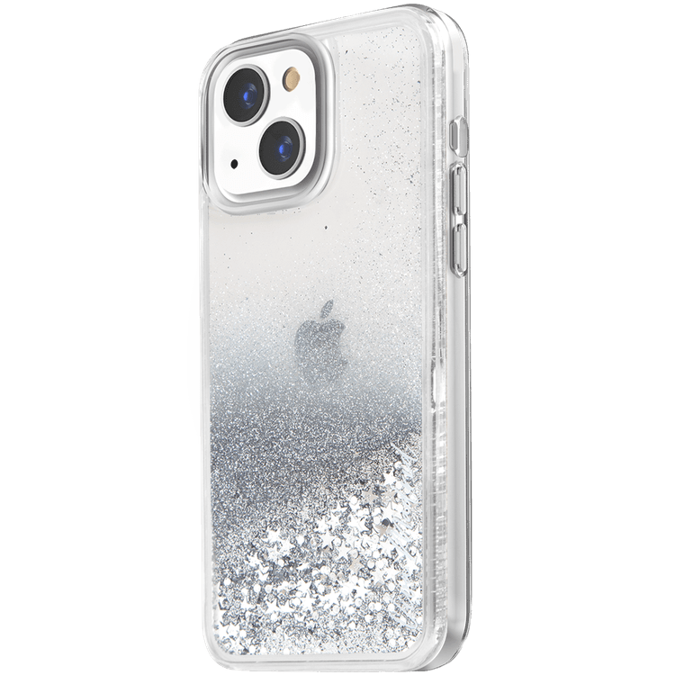 حافظة Viva Madrid Glamour Hybrid TPU/PC مع كريستالات لامعة وخرز متوافقة مع هاتف iPhone 13 (6.1 بوصة) - آيفون 13 -  شفاف / فضي