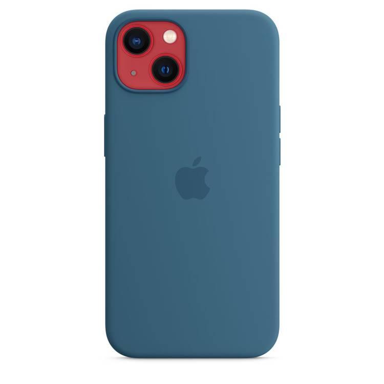 Apple Silicone Case with MagSafe Compatible for iPhone 13 (6.1") – Blue Jay