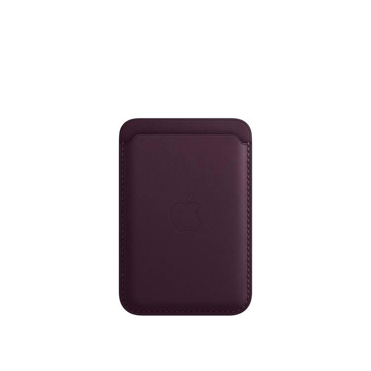 Apple Leather Wallet with MagSafe Compatible for iPhone - Dark Cherry