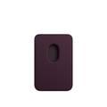 Apple Leather Wallet with MagSafe Compatible for iPhone - Dark Cherry