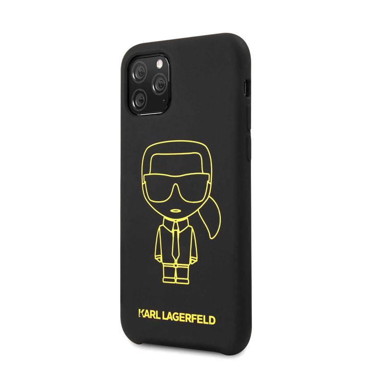 CG MOBILE Karl Lagerfeld Ikonik Silicone Case Compatible for iPhone 11 Pro (5.8") Easy Access to All Ports (Cameras, Buttons and Speakers) Scratch Resistant, Drop Protection