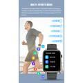 Porodo Verge Smart Watch Fitness & Health Tracking with Calls / Socials Notifications, 1.69" HD Touch Screen, Multi-Sport Modes, Sleep & Heart Rate Monitoring, Waterproof Features