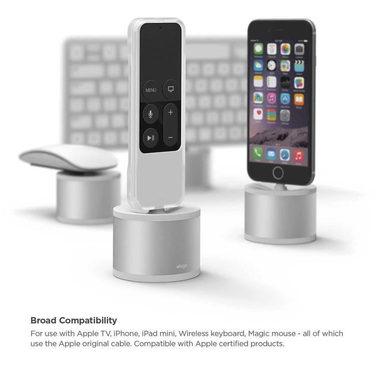 Elago D Stand Charging Station for Airpods with Solid Base, Aluminum Body, Scratch Free Silicone, Anti-Slip, Convenient Cable Management