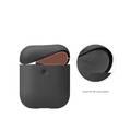 Elago Compatible w/ 2nd Generation Airpods Silicone Case, Smooth & Transparent Thin Wall, LED light Visible, AntiSlip Coating in Cap, Flexible, Shock & Scratch Resistant-Dark Gray