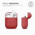 Elago Airpods Silicone Case Compatible with Lightning Type, Added Protection, Flexible, Perfectly Fit, External Impact Resistant, Scratch Resistant, Refined Detailed Design - Red