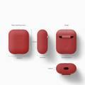 Elago Airpods Silicone Case Compatible with Lightning Type, Added Protection, Flexible, Perfectly Fit, External Impact Resistant, Scratch Resistant, Refined Detailed Design - Red