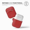 Elago Airpods Silicone Case Compatible with Lightning Type, Added Protection, Flexible, Perfectly Fit, External Impact Resistant, Scratch Resistant, Refined Detailed Design - Red