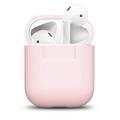 Elago Airpods Silicone Case Compatible with Lightning Type, Added Protection, Flexible, Perfectly Fit, External Impact Resistant, Scratch Resistant, Refined Detailed Design - Pink