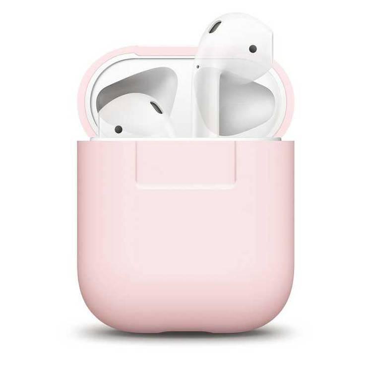 Elago Airpods Silicone Case Compatible with Lightning Type, Added Protection, Flexible, Perfectly Fit, External Impact Resistant, Scratch Resistant, Refined Detailed Design - Pink