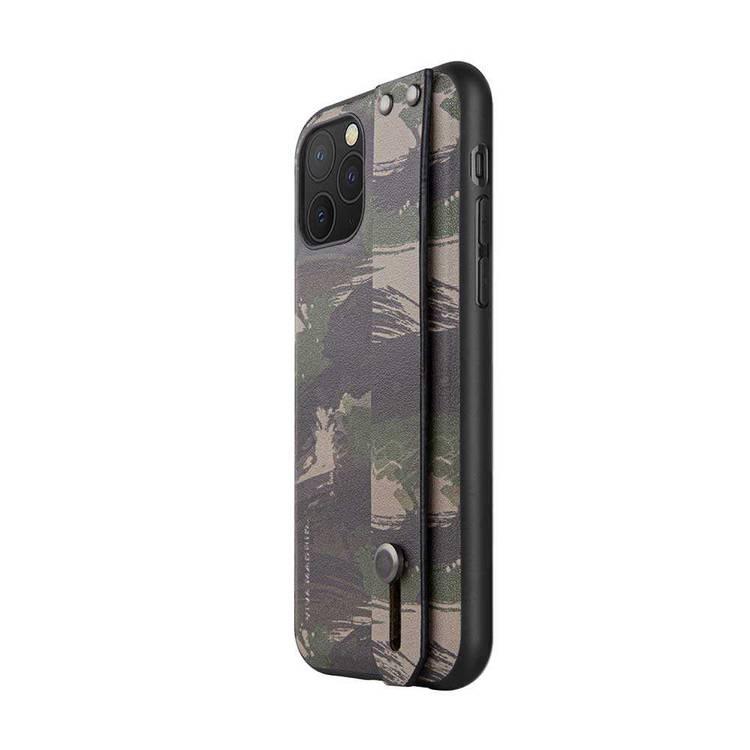 Viva Madrid Correa TPU/PC Back Case with Synthetic Leather + Integrated Video Stand Compatible for iPhone 11 Pro (5.8") Shock Absorbent Protection Cover - Camouflage Green