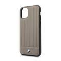 BMW Hard Case Leather Lines Compatible with iPhone 11 Pro, Full Protection, Accurate Cutouts Easy Access to All Ports, Scratch Resistant - Brown