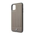 BMW Hard Case Leather Lines Compatible with iPhone 11 Pro Max, Full Protection, Accurate Cutouts Easy Access to All Ports, Scratch Resistant - Brown