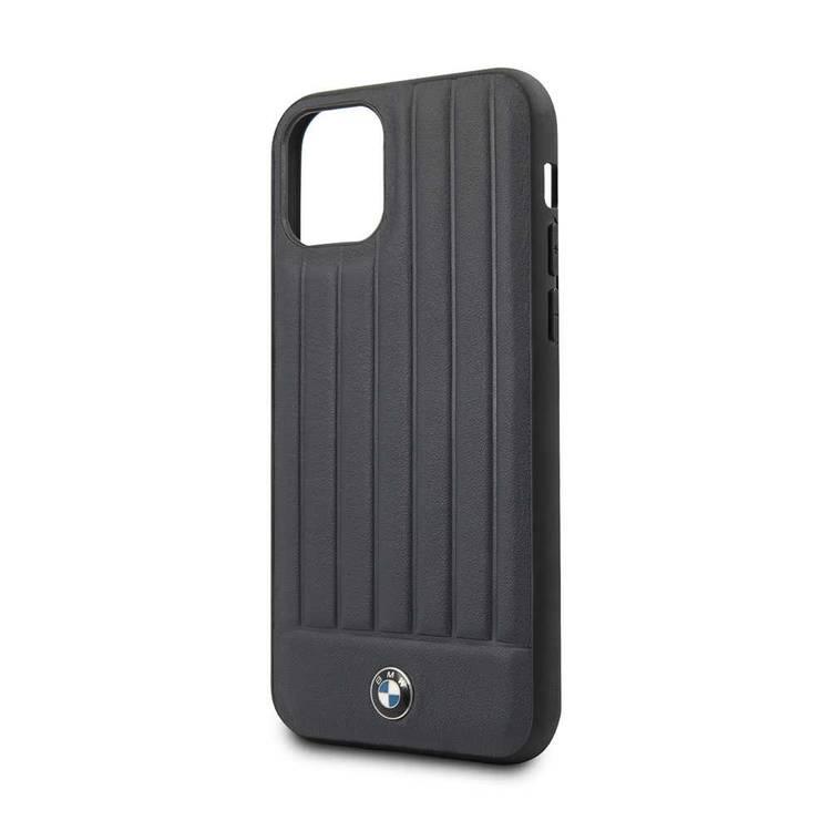 BMW Hard Case Leather Lines Compatible with iPhone 11 Pro, Full Protection, Accurate Cutouts Easy Access to All Ports, Scratch Resistant - Navy