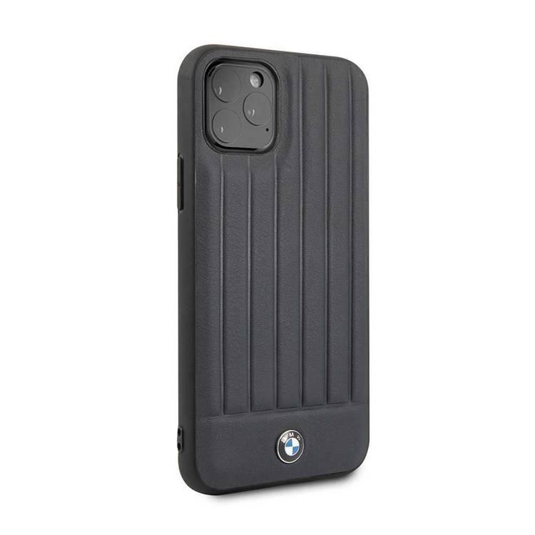 BMW Hard Case Leather Lines Compatible with iPhone 11 Pro, Full Protection, Accurate Cutouts Easy Access to All Ports, Scratch Resistant - Navy