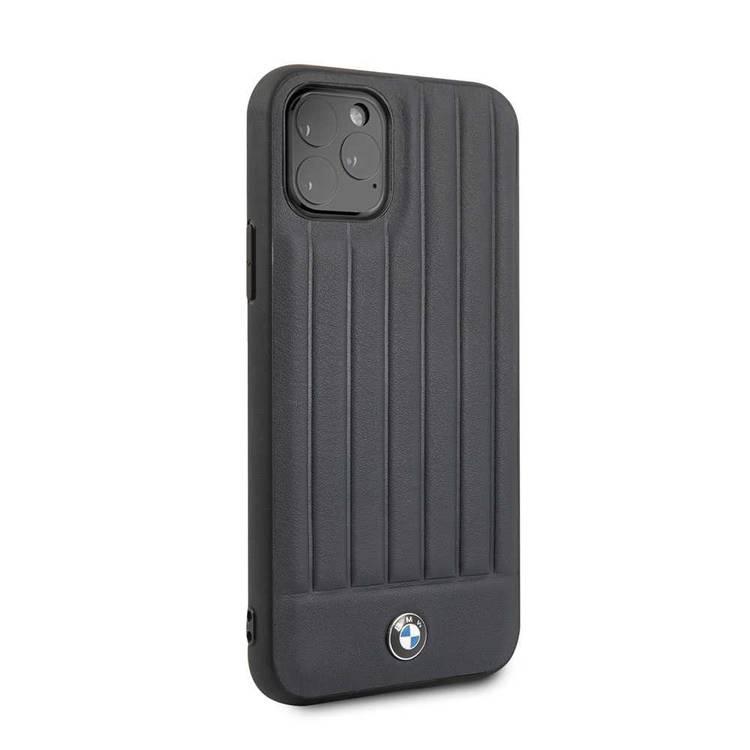 BMW Hard Case Leather Lines Compatible with iPhone 11 Pro Max, Full Protection, Accurate Cutouts Easy Access to All Ports, Scratch Resistant - Navy