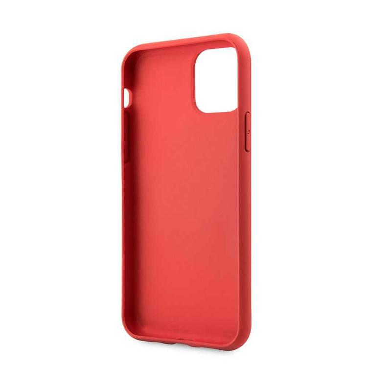 CG MOBILE Guess 4G Peony PC/TPU Leather Hard Phone Case Compatible for iPhone 11 Pro (5.8") Classy Design Shockproof Mobile Case  Officially Licensed - Red