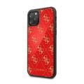 CG MOBILE Guess 4G Double Layer Glitter Phone Case Compatible w/ iPhone 11 Pro (5.8") Highlighted with Gold Glitter, Safe & Secured Mobile Case Officially Licensed - Red