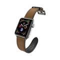 X-Doria Hybrid Leather Band for Smartwatch - Fit & Comfortable Replacement Wrist Band - Sweatproof - Adjustable Straps Compatible for Apple Watch 42mm / 44mm  - Brown Leather