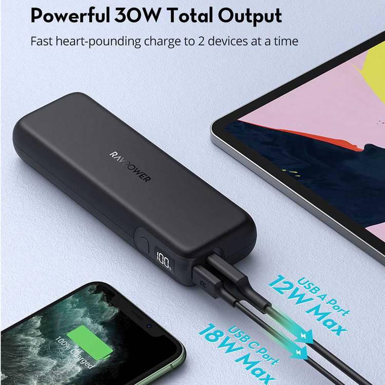 Compact 10000mAh Power Bank with Dual USB Ports, LED Display - Portable  Charger for Mobile Phones