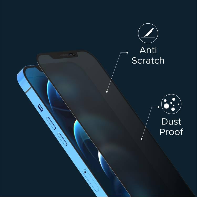 Levelo 9H Anti-Glare Tempered Glass Screen Protector Compatible for iPhone 12 Pro Max (6.7") Scratch Resistance - Anti-Bacterial Screen Guard Protector w/ Alignment Frame - Clear