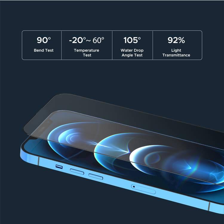 Levelo 9H Anti-Static Twice Tempered Glass Screen Protector Compatible for iPhone 12 / 12 Pro (6.1") Dust & Scratch Resistance - Non-Breakable Edges Screen Guard Protector - Clear