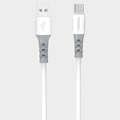 Powero+ Fine Series PVC Type-C Data Cable 3A 100CM / 1M Compatible for Android USB-C Port Devices - Sturdy Fast Charging & Data Transmission Connector - White