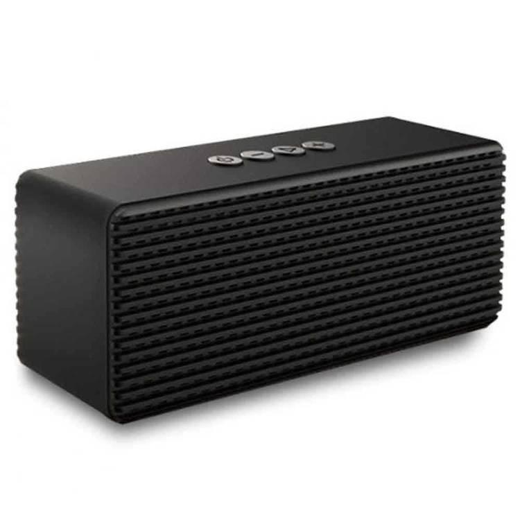 Devia Life-Style Stereo with Dual Speakers & Built-in Microphones - HiFi Stereo Sound Effect - 8-hours Playtime - Bluetooth Speakers with Base Tone & Noise Reduction - Black