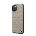 CG MOBILE, BMW Perforated Leather HardCase Compatible with iPhone 11 Pro, Premium Leather, Anti-Scratch, Camera Protection, Easy Access to All Ports - Grey