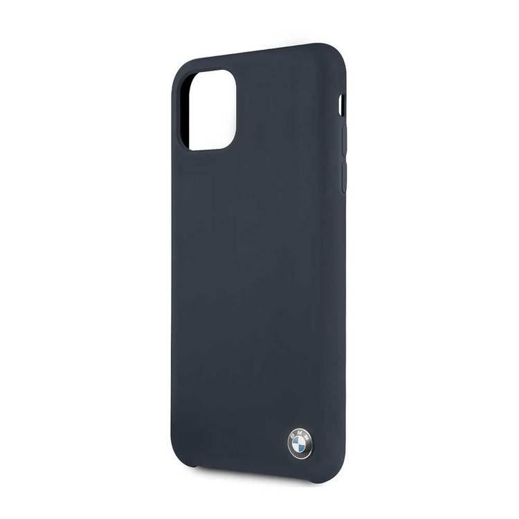 CG MOBILE BMW Signature Silicone Hard Case Compatible with iPhone 11 Pro Max, Stylish & Elegant, Durable, Premium Silicone, Flexible, Anti-Scratch - Navy