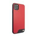 CG Mobile BMW Hard Case Smooth PU Leather For iPhone 11 Pro Max, Premium Leather, Anti-Scratch, Camera Protection, Easy Access to All Ports - Red